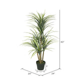 Vickerman 40" Artificial Potted Green Yucca