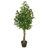 Vickerman Artificial Green and Orange Real Touch Orange Tree, 51"
