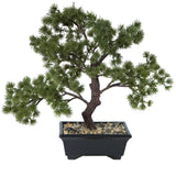 Vickerman Artificial Potted Pine Bonsai Tree, 12.6"