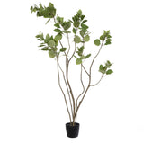 Vickerman Artificial Green Potted Cotinus Coggygria Tree, 4'