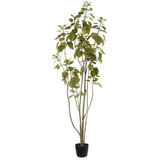 Vickerman Artificial Green Potted Cotinus Coggygria Tree, 5'