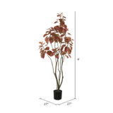 Vickerman Artificial Red Potted Rogot Rurple Tree