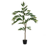 Vickerman Potted Artificial Green Nandina Tree, 4'