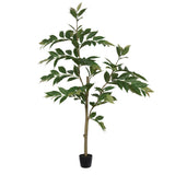 Vickerman Potted Artificial Green Nandina Tree, 5'