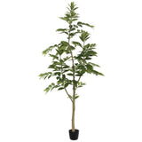 Vickerman Potted Artificial Green Nandina Tree, 7'