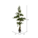 Vickerman Artificial Potted Cedar Tree