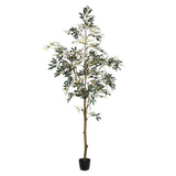 Vickerman Artificial Potted Olive Tree, 7'