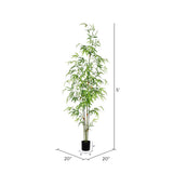 Vickerman Artificial Potted Mini Bamboo Tree