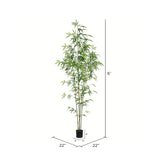 Vickerman Artificial Potted Mini Bamboo Tree