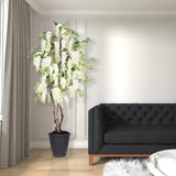 Vickerman Artificial White Wisteria Deluxe