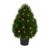 Vickerman Cedar Teardrop Shaped Bush, 24"