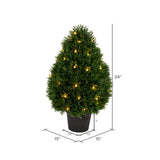 Vickerman Cedar Teardrop Shaped Bush