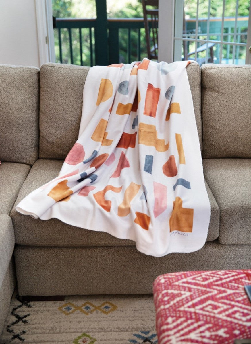 Terra Cotta Fleece Throw Fleece Throw Blanket By Manual Woodworkers & Weavers