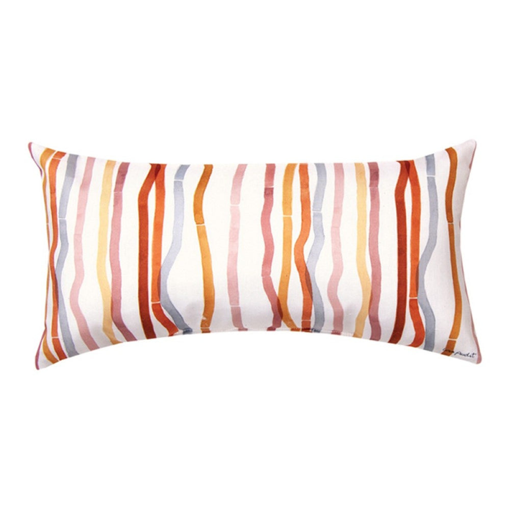 Terra Cotta Climaweave Throw Pillow 17" x 9" By Lisa Audit