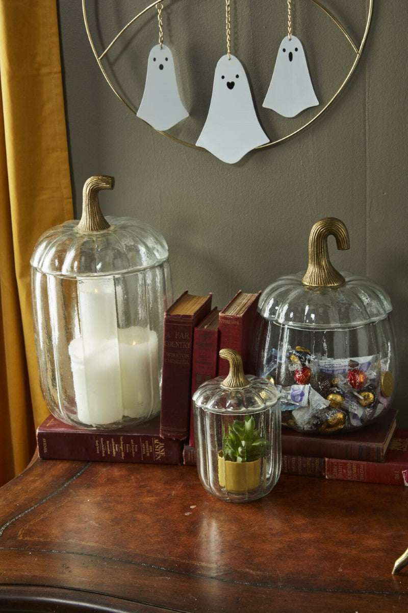 Translucent Pumpkin Terrarium By Accent Decor