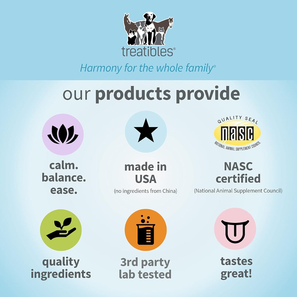 Treatibles Happy Tummy Probiotic for Dogs Soft Chewables, 5.3 oz, 60 Count - Digestive Support, Immune System, Gut Health