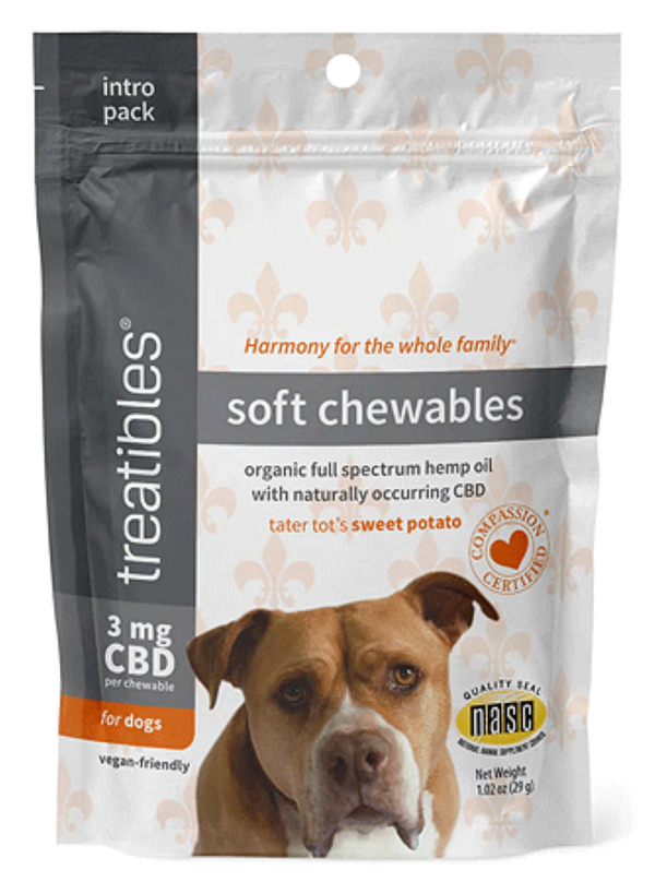 King Wholesale Treatibles Tater Tot's Sweet Potato 3 mg CBD for Dogs Soft Chewables