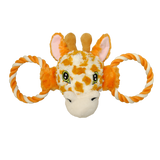 Tug-a-Mal Squeaky Tug Dog Toy - Giraffe / Medium