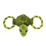 Tug-a-Mal Squeaky Tug Dog Toy - Turtle / Small
