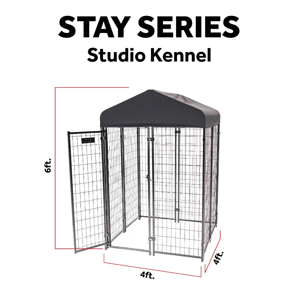 Lucky Dog STAY Series Studio Kennel (4'x4'x6')