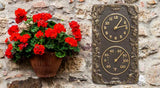Whitehall Acanthus Indoor Outdoor Wall Clock & Thermometer