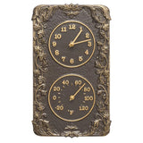 Whitehall Acanthus Indoor Outdoor Wall Clock & Thermometer