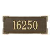 Whitehall Roanoke Estate Wall 1-Line Personalized Address Plaque - Antique Brass
