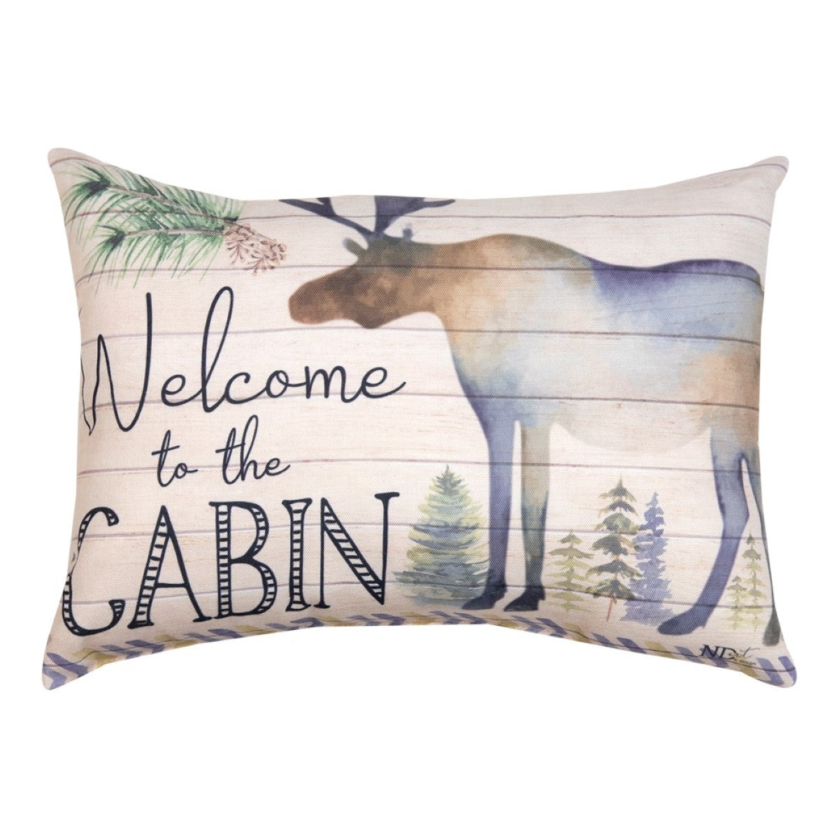 Welcome To The Cabin Climaweave Throw Pillow By Manual Woodworkers & Weavers