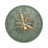 Whitehall 16" Palm Tree Indoor & Outdoor Wall Clock