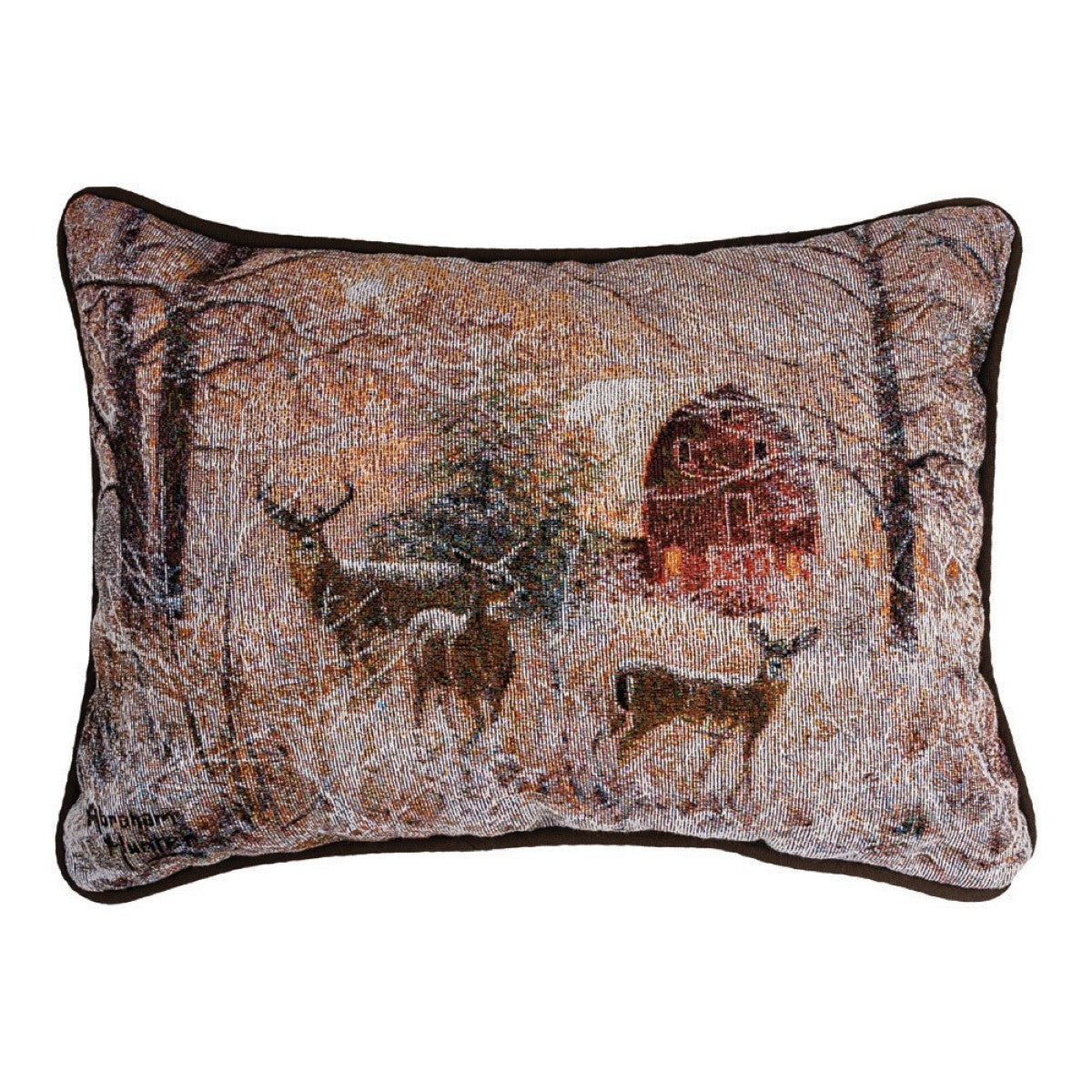 Winter Moonlight Rectangle Woven Throw Pillow By Manual Woodworkers & Weavers