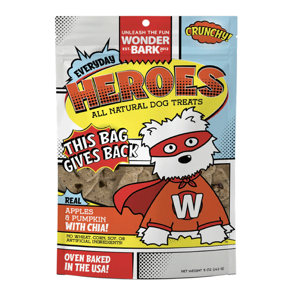 King Wholesale Wonder Bark Everyday Heroes Apples & Pumpkin Dog Treats, 5 oz