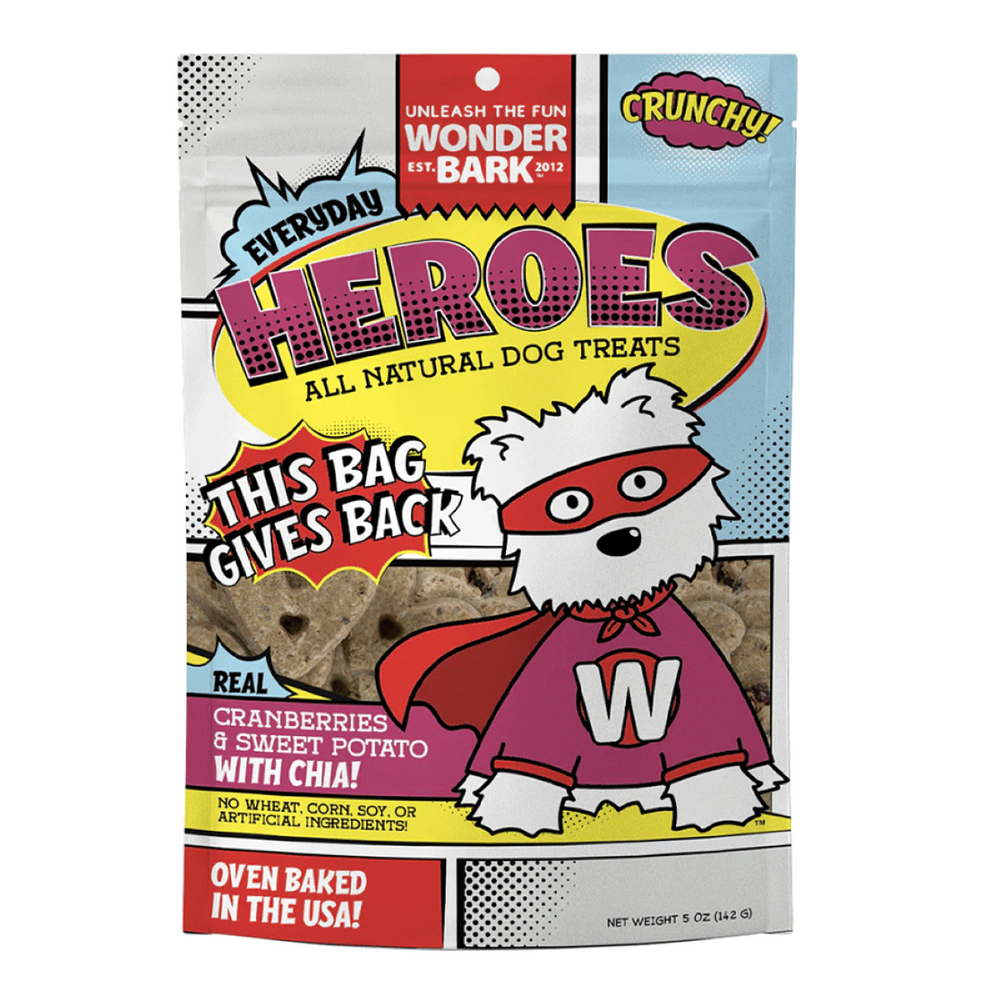 Wonder Bark Everyday Heroes Cranberry & Sweet Potato Dog Treats, 5 oz