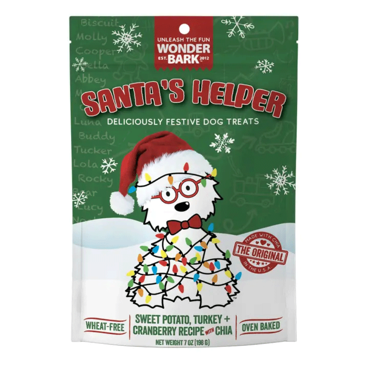 Wonder Bark Santa's Helper Dog Treats, 7 oz