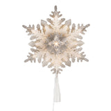 Vickerman LED White 6 Point Snowflake Tree Topper, Motion Light Cast, 11.5"
