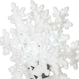 Vickerman LED White 6 Point Snowflake Tree Topper, Motion Light Cast