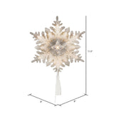 Vickerman LED White 6 Point Snowflake Tree Topper, Motion Light Cast