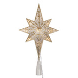 Vickerman 14.5" LED 8 Point Bethlehem Star Tree Topper, Gold