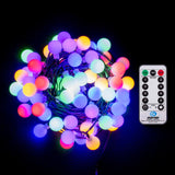 Vickerman 8-Function Cherry LED Christmas Light Set with Remote, Multi-Colored