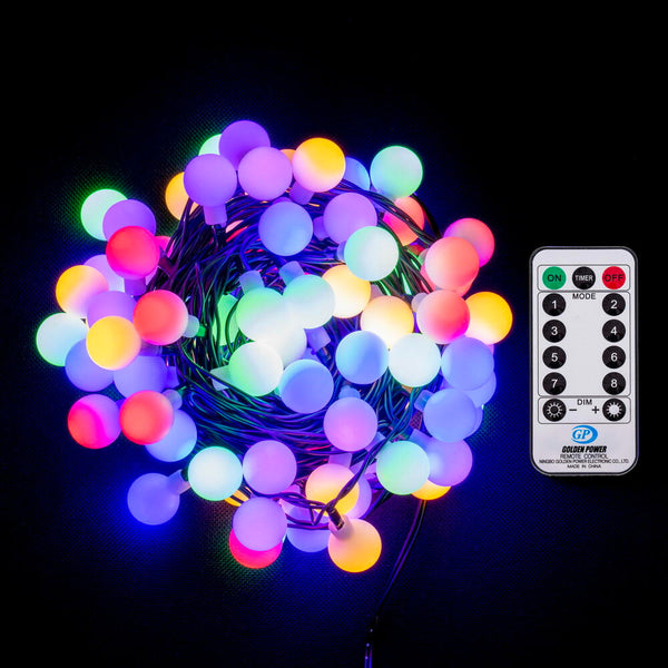 Vickerman Vickerman 8-Function Cherry LED Christmas Light Set with Remote