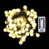 Vickerman 8-Function Cherry LED Christmas Light Set with Remote, Warm White