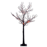Vickerman Black Twig Halloween Tree with Purple and Orange LED Lights, Pre-Lit Purple/Orange LED