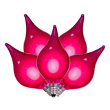 Vickerman G45 Flame Tip Glass LED Light Set, Pink