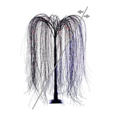 Vickerman Black Willow Twig Halloween Tree, 4', Purple and Orange LED