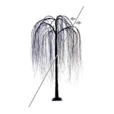 Vickerman Black Willow Twig Halloween Tree, 6', Purple and Orange LED