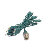 Vickerman E17 5mm Wide Angle Color-Changing LED Light Drop, 16 Lights, 48", Green Wire