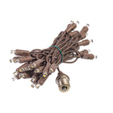 Vickerman E17 5mm Wide Angle Color-Changing LED Light Drop, 32 Lights, 96", Brown Wire