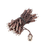 Vickerman E17 5mm Wide Angle Color-Changing LED Light Drop, 40 Lights, 120", Brown Wire