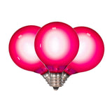 Vickerman G40 Glass Filament LED Light Set, Pink