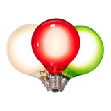 Vickerman G40 Glass Filament LED Light Set, Red/White/Green