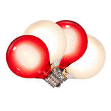 Vickerman G40 Glass Filament LED Light Set, Red/White